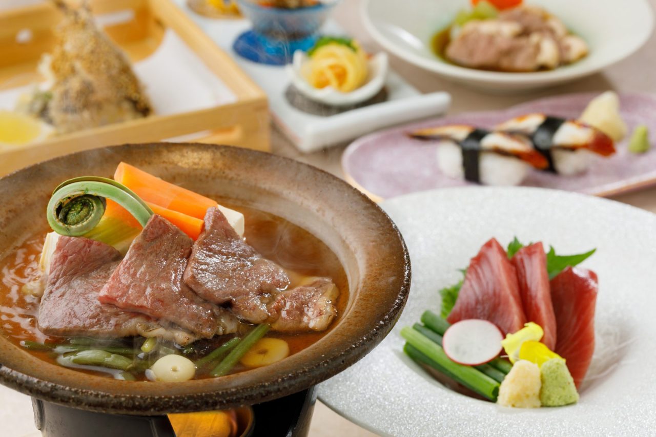 5・6月おすすめディナー「初鰹と前沢牛陶板蒸し会席」