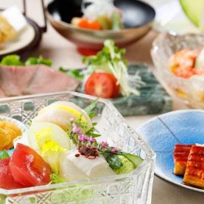 7・8月おすすめディナー「旬のお刺身と国産牛ローストビーフの涼会席」